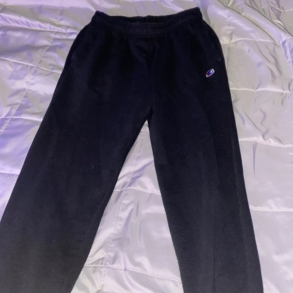 Mens Black Champion Sweatpants